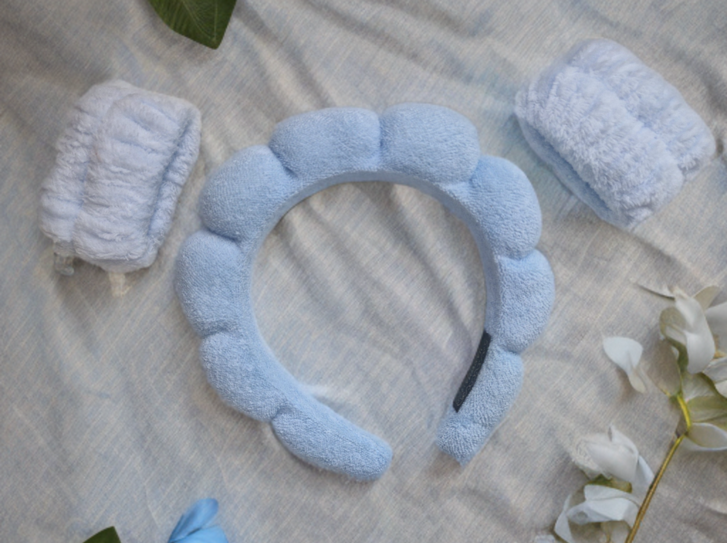 DIADEMA Y MUÑEQUERAS PARA SKINCARE