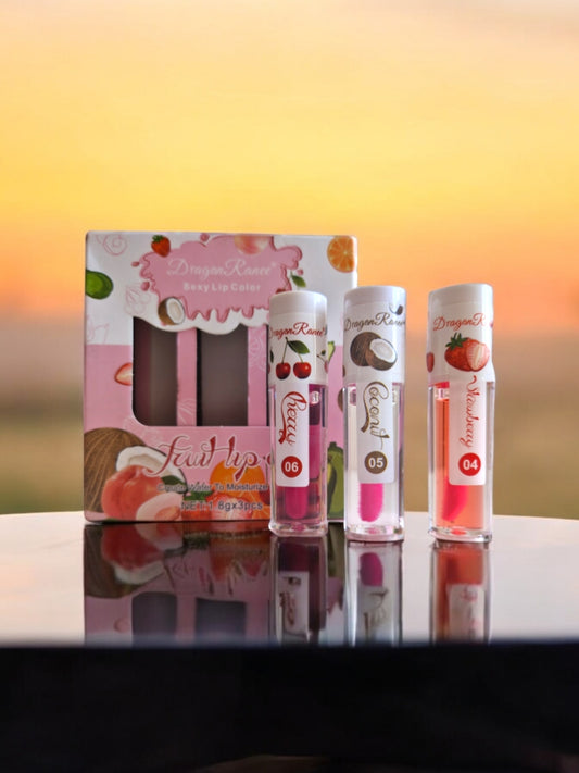 PACK DE 3 LIP OIL DE FRUTAS