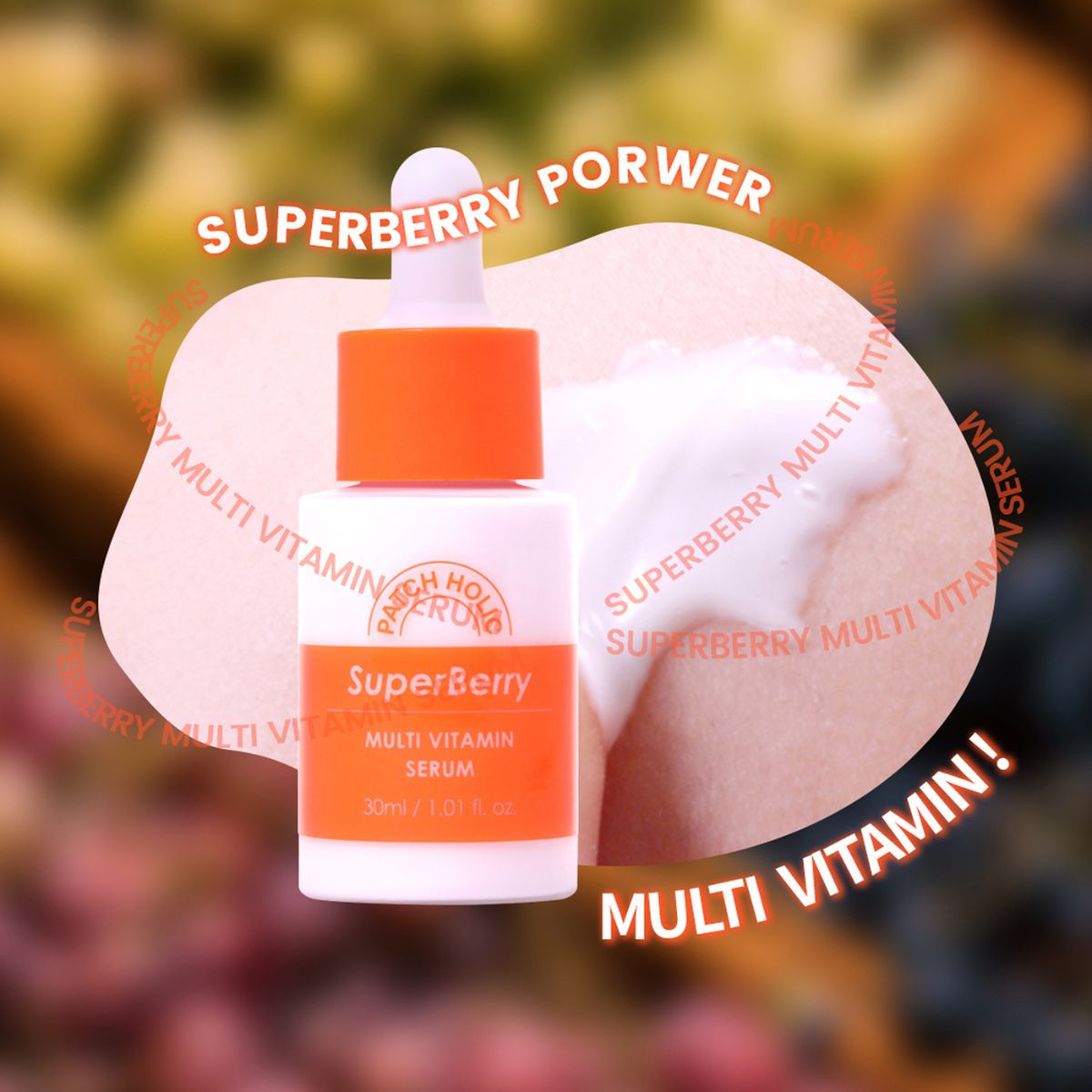 SERUM ILUMINADOR FACIAL  DE SUPER BAYAS  DE PATCH HOLIC